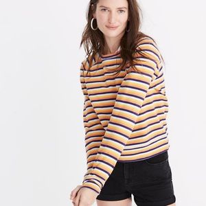 Madewell Shrunken Sweatshirt Broadway Stripe S
